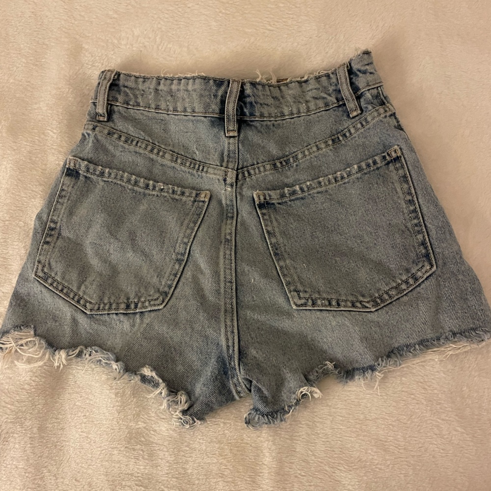Zara Denim Jean Shorts High Rise - Picture 2 of 3